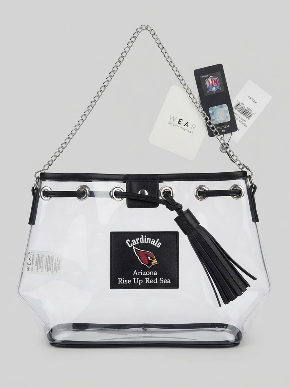 Arizona Cardinals Clear Stadium Bucket Bag Crossbody Purse NFL NWT